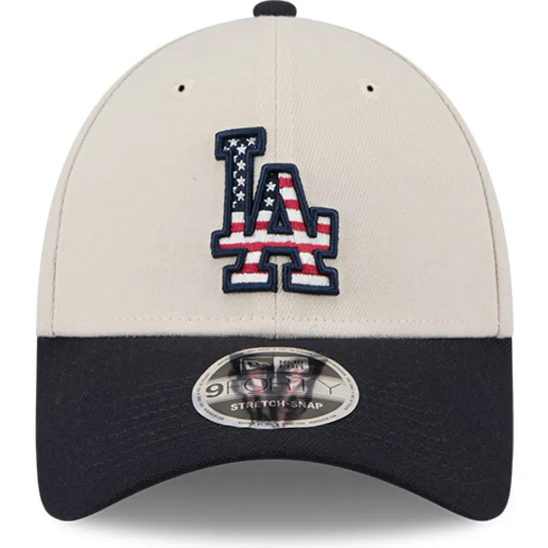 lippikset-kaareva-beige-snapback-9forty-stretch-snap-4th-of-july-los-angeles-dodgers-mlb-new-era