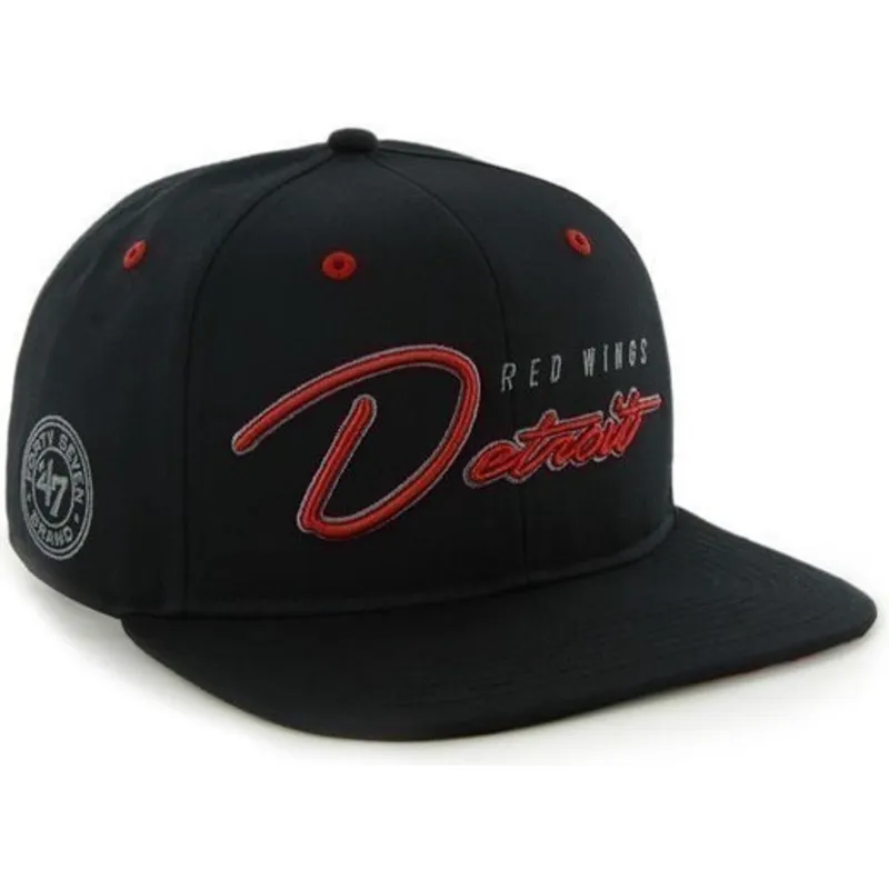 lippikset-littea-musta-snapback-letras-detroit-red-wings-nhl-47-brand