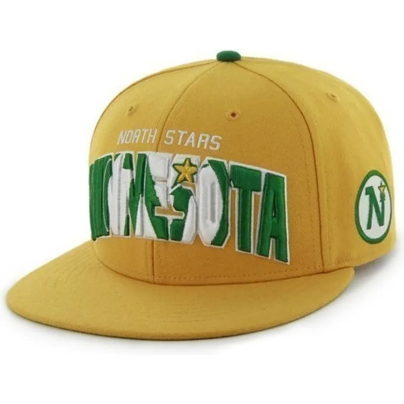 lippikset-littea-keltainen-snapback-minnesota-north-stars-nhl-47-brand