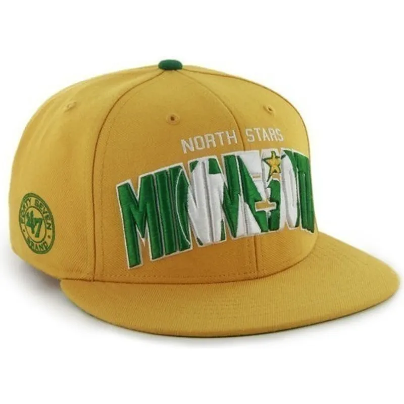 lippikset-littea-keltainen-snapback-minnesota-north-stars-nhl-47-brand