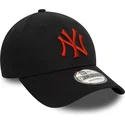 new-era-curved-brim-red-logo-9forty-league-essential-new-york-yankees-mlb-black-adjustable-cap