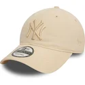 lippikset-kaareva-beige-saadettava-nauha-9twenty-league-essential-new-york-yankees-mlb-new-era
