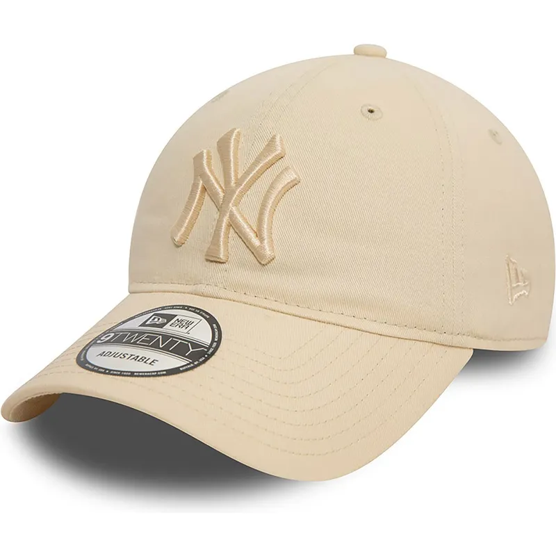 lippikset-kaareva-beige-saadettava-nauha-9twenty-league-essential-new-york-yankees-mlb-new-era