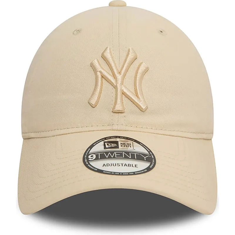 lippikset-kaareva-beige-saadettava-nauha-9twenty-league-essential-new-york-yankees-mlb-new-era