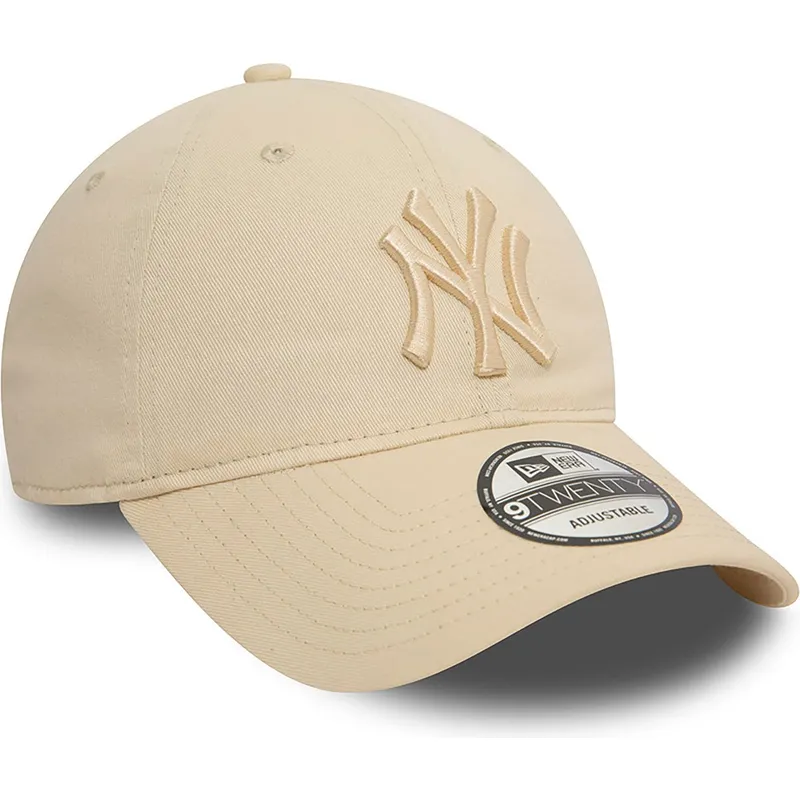lippikset-kaareva-beige-saadettava-nauha-9twenty-league-essential-new-york-yankees-mlb-new-era