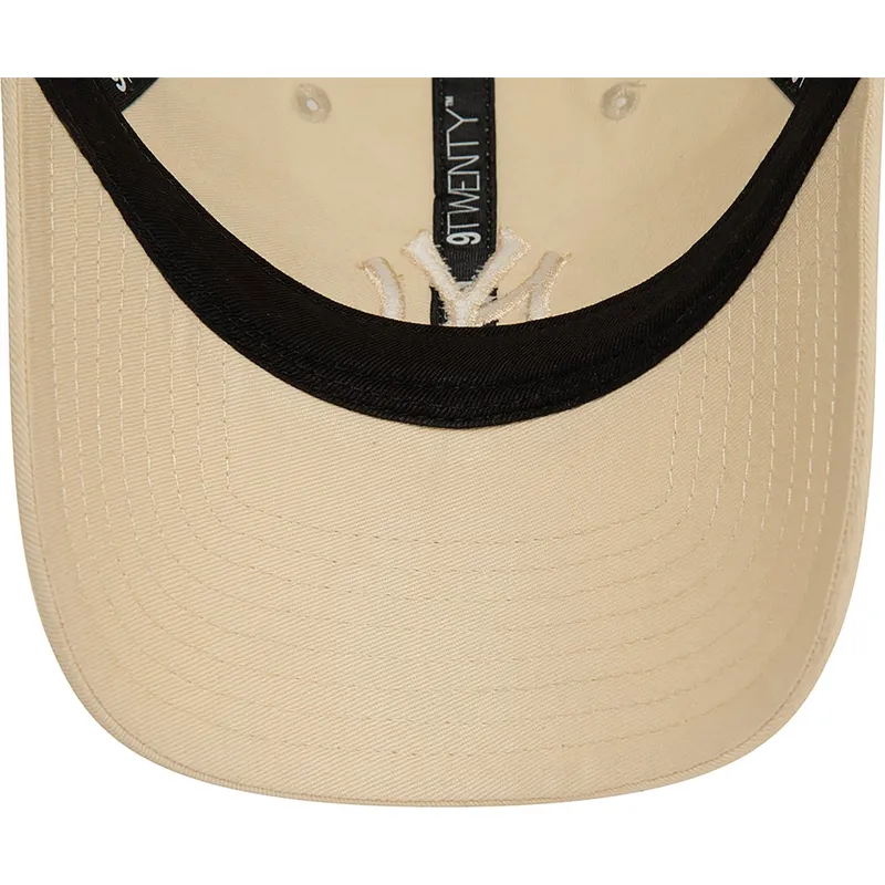 lippikset-kaareva-beige-saadettava-nauha-9twenty-league-essential-new-york-yankees-mlb-new-era