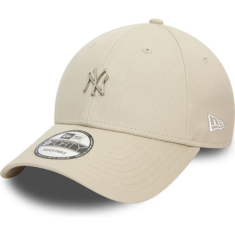 lippikset-kaareva-beige-saadettava-nauha-9forty-metallic-pin-new-york-yankees-mlb-new-era