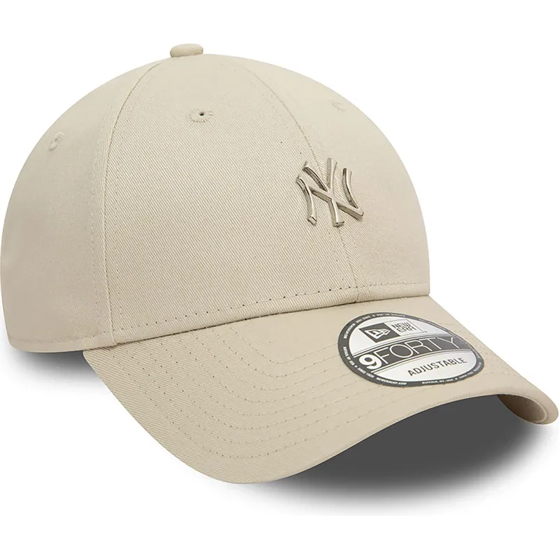 lippikset-kaareva-beige-saadettava-nauha-9forty-metallic-pin-new-york-yankees-mlb-new-era