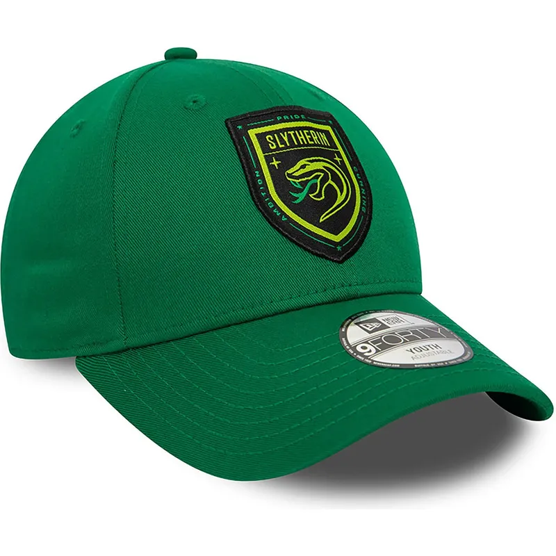 lippikset-kaareva-vihrea-snapback-lapsille-9forty-slytherin-harry-potter-new-era