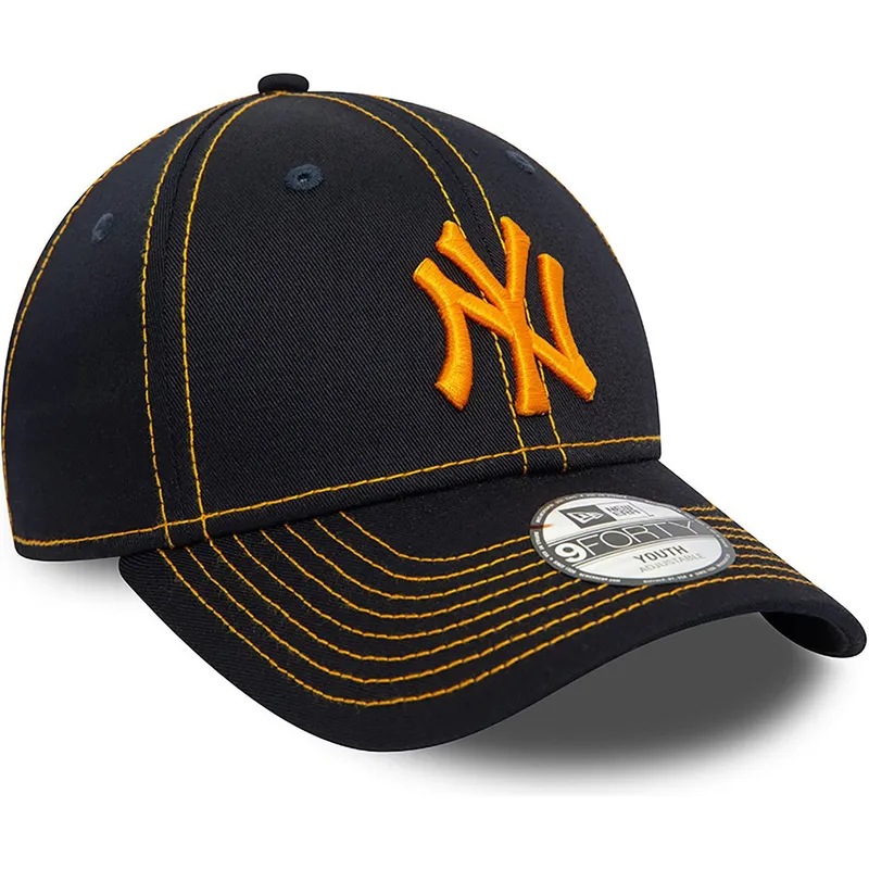 lippikset-kaareva-laivastonsininen-saadettava-nauha-lapsille-9forty-stitch-new-york-yankees-mlb-new-era