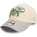 lippikset-kaareva-beige-saadettava-nauha-9twenty-washed-bugs-bunny-looney-tunes-new-era
