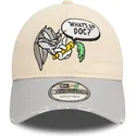 lippikset-kaareva-beige-saadettava-nauha-9twenty-washed-bugs-bunny-looney-tunes-new-era
