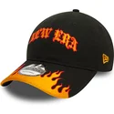 lippikset-kaareva-musta-saadettava-nauha-9twenty-race-flame-new-era