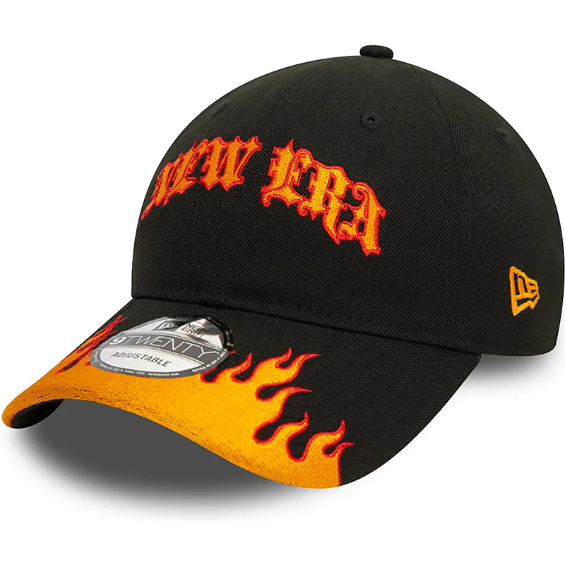 lippikset-kaareva-musta-saadettava-nauha-9twenty-race-flame-new-era