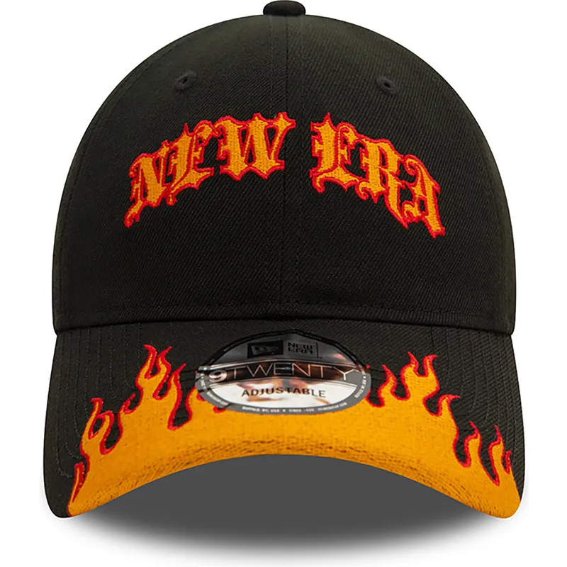 lippikset-kaareva-musta-saadettava-nauha-9twenty-race-flame-new-era