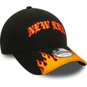 lippikset-kaareva-musta-saadettava-nauha-9twenty-race-flame-new-era