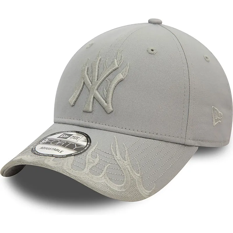 lippikset-kaareva-harmaa-saadettava-nauha-9forty-flame-new-york-yankees-mlb-new-era