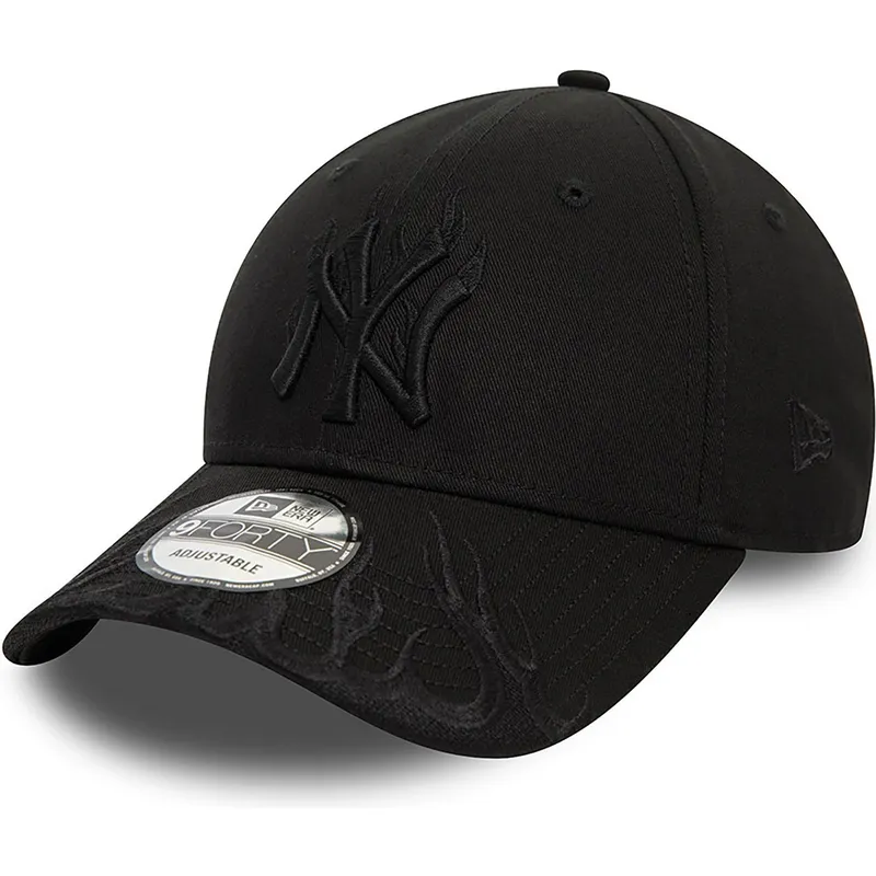 lippikset-kaareva-musta-saadettava-nauha-9forty-flame-new-york-yankees-mlb-new-era
