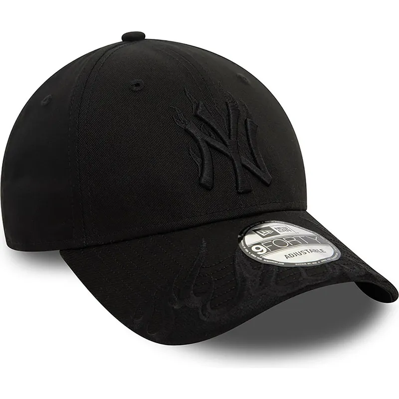lippikset-kaareva-musta-saadettava-nauha-9forty-flame-new-york-yankees-mlb-new-era