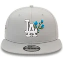 lippikset-littea-harmaa-snapback-9fifty-seasonal-flower-los-angeles-dodgers-mlb-new-era