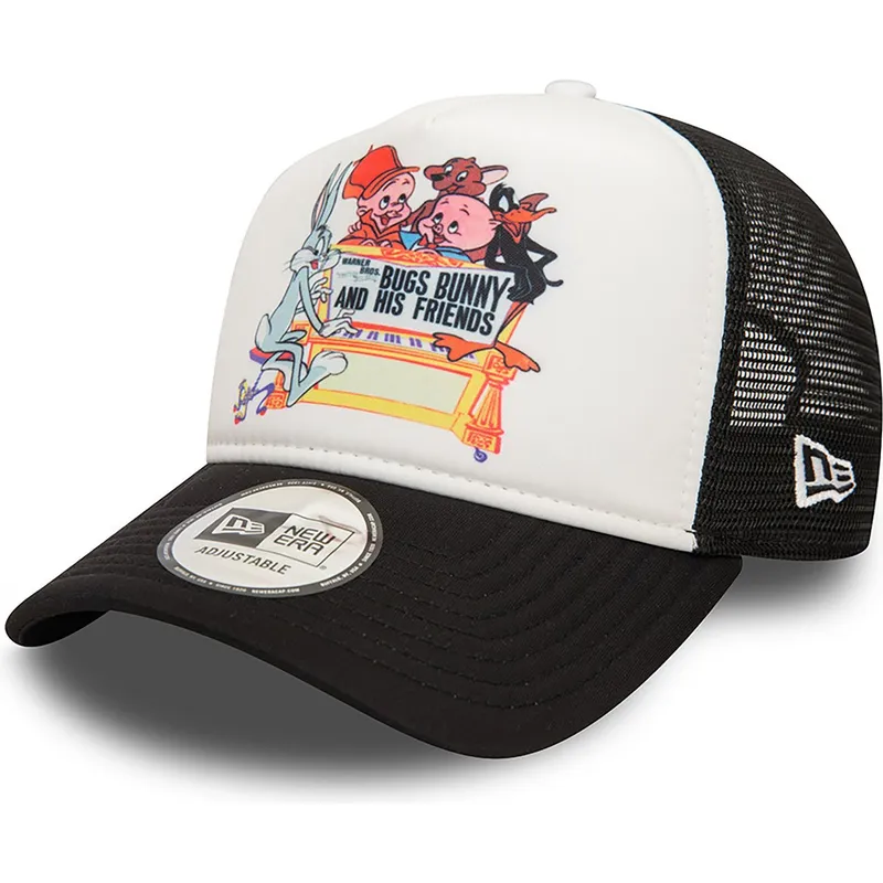 lippikset-kaareva-rekka-musta-snapback-bugs-bunny-and-his-friends-a-frame-looney-tunes-new-era