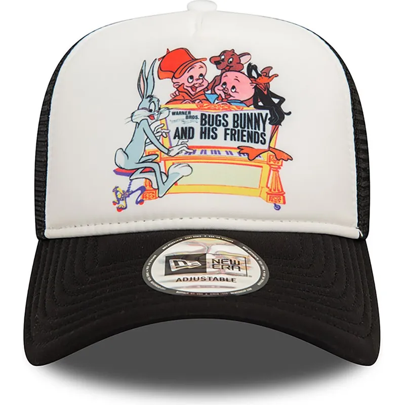 lippikset-kaareva-rekka-musta-snapback-bugs-bunny-and-his-friends-a-frame-looney-tunes-new-era