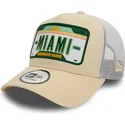 lippikset-kaareva-rekka-beige-snapback-a-frame-license-plate-miami-ciudades-y-playas-new-era
