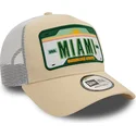 lippikset-kaareva-rekka-beige-snapback-a-frame-license-plate-miami-ciudades-y-playas-new-era