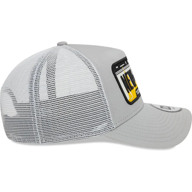 lippikset-kaareva-rekka-harmaa-snapback-a-frame-license-plate-new-york-ciudades-y-playas-new-era