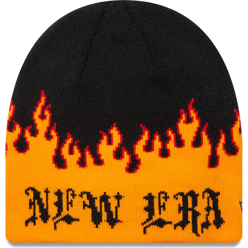 lakit-musta-skull-knit-flame-new-era lakit-musta-skull-knit-flame-new-era