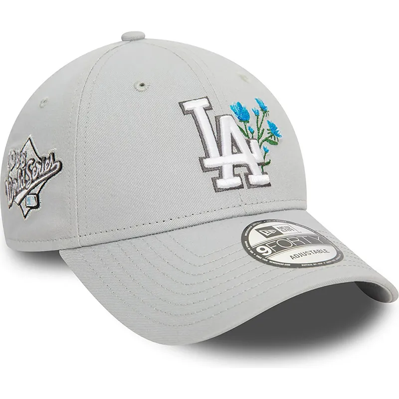 lippikset-kaareva-harmaa-saadettava-nauha-9forty-flower-icon-los-angeles-dodgers-mlb-new-era