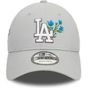 lippikset-kaareva-harmaa-saadettava-nauha-9forty-flower-icon-los-angeles-dodgers-mlb-new-era