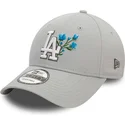 lippikset-kaareva-harmaa-saadettava-nauha-9forty-flower-icon-los-angeles-dodgers-mlb-new-era