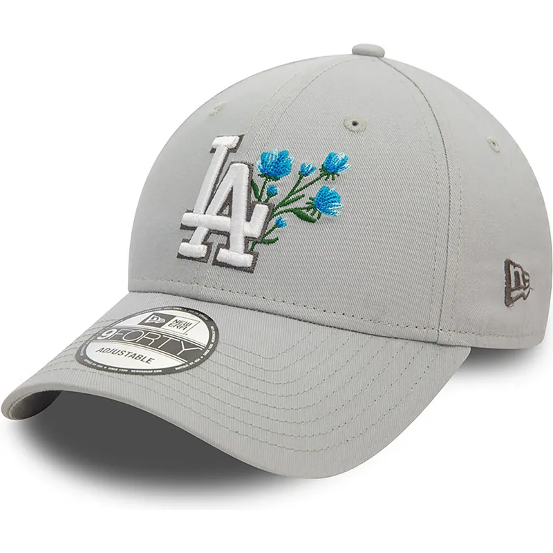 lippikset-kaareva-harmaa-saadettava-nauha-9forty-flower-icon-los-angeles-dodgers-mlb-new-era