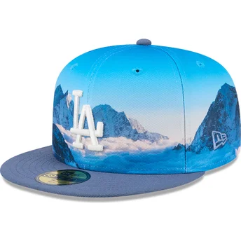 New Era Flat Brim 59FIFTY Photoreal Los Angeles Dodgers MLB Blue Fitted Cap