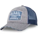 lippikset-kaareva-rekka-harmaa-snapback-mixgrey01-von-dutch