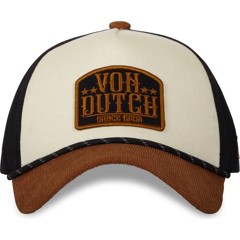 lippikset-kaareva-ruskea-snapback-vint01-von-dutch