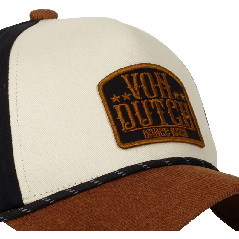 lippikset-kaareva-ruskea-snapback-vint01-von-dutch