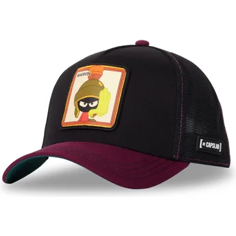 Capslab Marvin the Martian LOO10 VMAR Looney Tunes Black and Maroon Trucker Hat