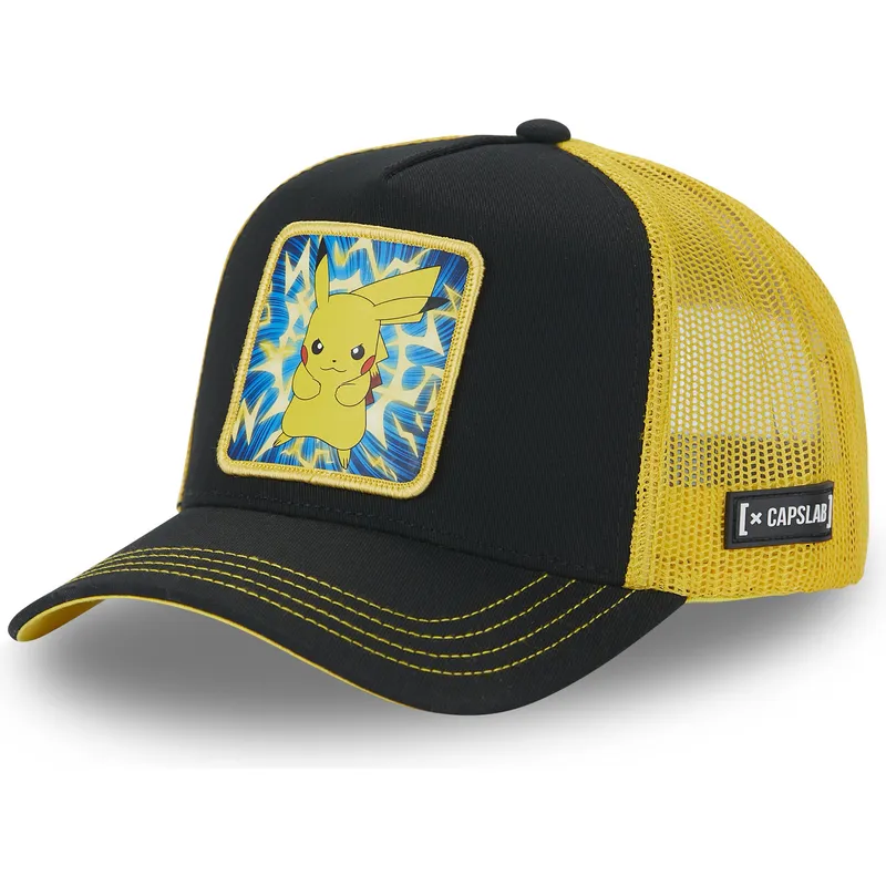 lippikset-kaareva-rekka-musta-snapback-pmk5-thu-pikachu-pokemon-capslab lippikset-kaareva-rekka-musta-snapback-pmk5-thu-pikachu-pokemon-capslab