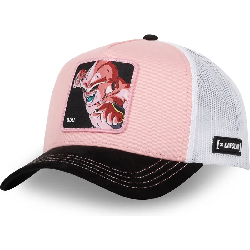 lippikset-kaareva-rekka-vaaleanpunainen-snapback-dbz8-kid-buu-dragon-ball-capslab lippikset-kaareva-rekka-vaaleanpunainen-snapback-dbz8-kid-buu-dragon-ball-capslab