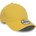 new-era-curved-brim-9forty-essential-yellow-adjustable-cap