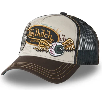 Lippikset kaareva rekka ruskea snapback PATCHES03 Von Dutch
