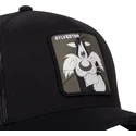 lippikset-kaareva-rekka-musta-snapback-loo10-syl-silvesteri-looney-tunes-capslab