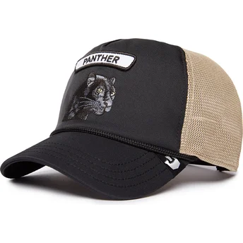 Goorin Bros. GB2 Black Panther The Rocker The Farm Black and Beige Trucker Hat