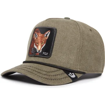 lippikset-kaareva-vihrea-snapback-foxy-duck-canvas-the-farm-goorin-bros