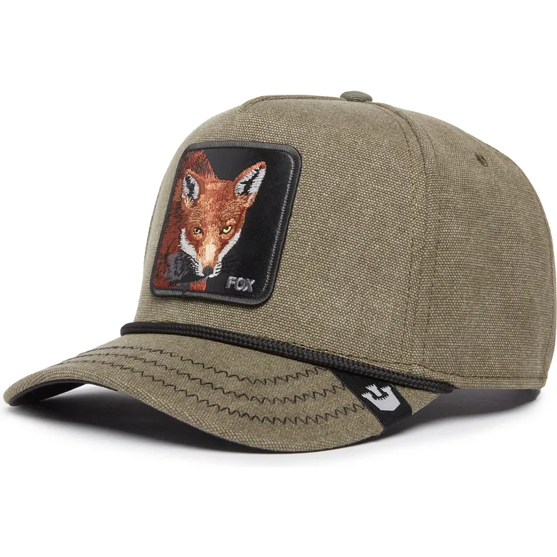 lippikset-kaareva-vihrea-snapback-foxy-duck-canvas-the-farm-goorin-bros