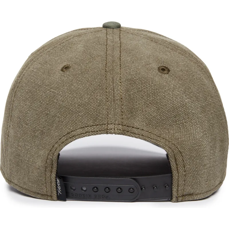 lippikset-kaareva-vihrea-snapback-foxy-duck-canvas-the-farm-goorin-bros