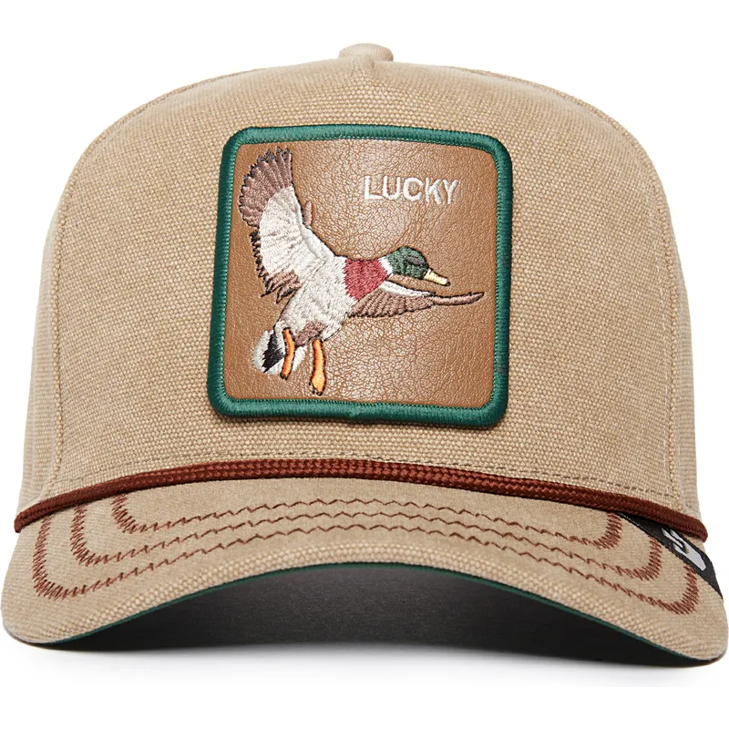 lippikset-kaareva-beige-snapback-lucky-duck-canvas-the-farm-goorin-bros
