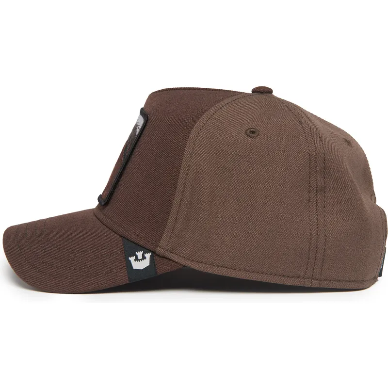 lippikset-kaareva-ruskea-snapback-dark-horse-field-100-all-season-wool-the-farm-goorin-bros